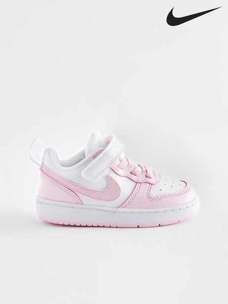 לבן/ורוד - Nike Infant Court Borough Low Recraft Trainers (D66629) | ‏176‏₪