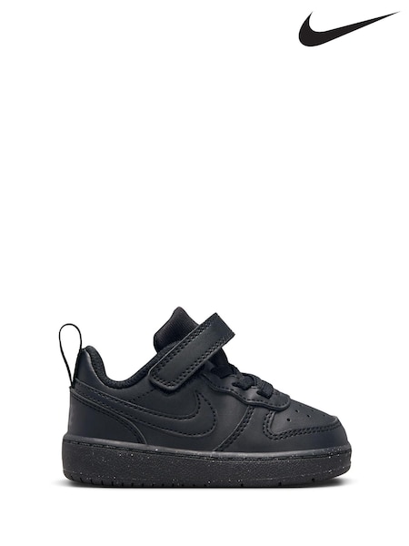 שחור - Nike Infant Court Borough Low Recraft Trainers (D66632) | ‏176‏₪