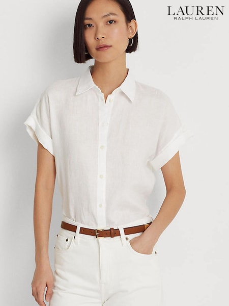 Lauren Ralph Lauren Broono Button Front Linen Shirt (D66659) | €49