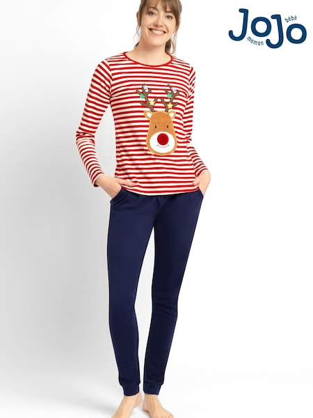 JoJo Maman Bébé Women's Reindeer Pyjama Set (D66847) | 63 €