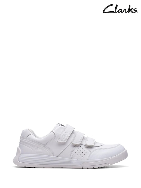Clarks White Multi Fit Cica Star Orb Trainers (D67404) | €27
