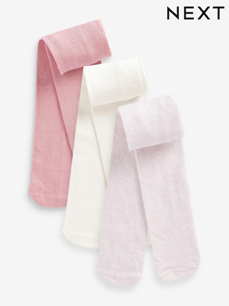 Pink/Neutral - Baby Plain Tights 3 Packs (0mths-2yrs) (D67425) | 9 €