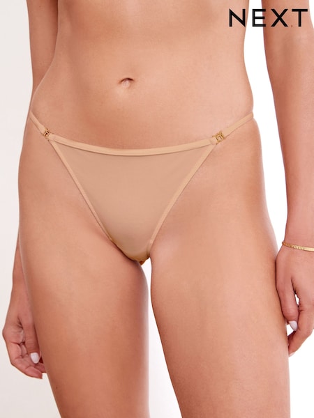 Телесный - Ultimate Comfort Brushed Lace Trim Knickers (D67465) | €4