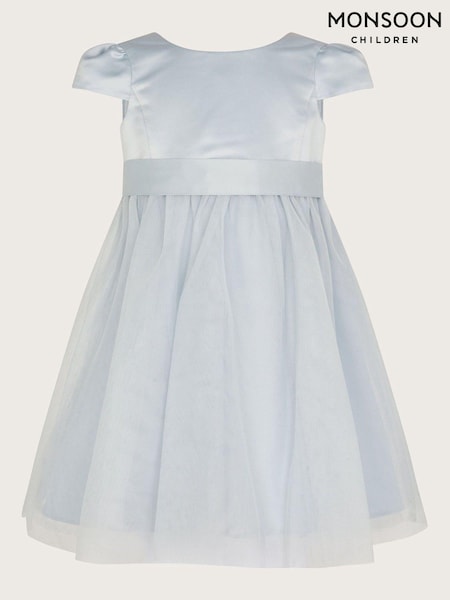 Gri - Rochie pentru fetiță cu flori pentru bebeluși din tul Monsoon (D67491) | 114 LEI - 136 LEI
