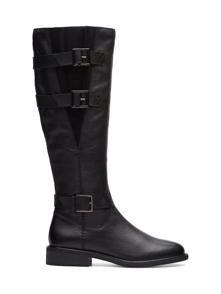 Clarks Black Leather Cologne Up Boots (D68151) | €95