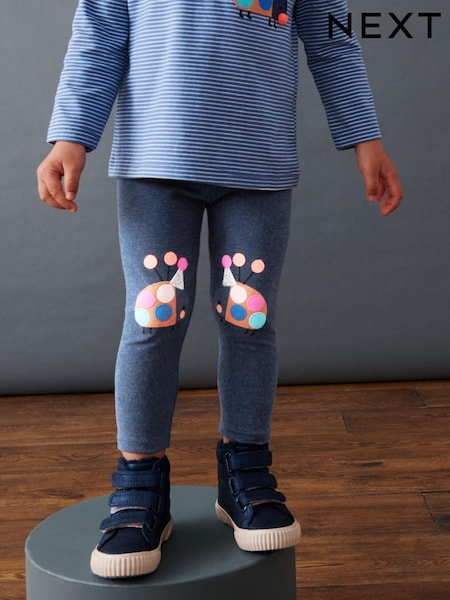 Marineblau/Marienkäfer - Embroidered Leggings (3mths-7yrs) (D68167) | 6 € - 7 €