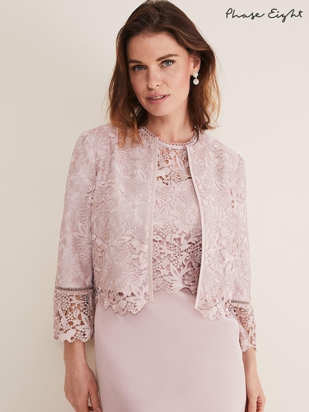 Phase Eight Pink Isabella Lace Jacket (D68408) | €108