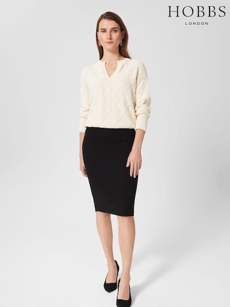 Hobbs Black Petite Regular Fit Mel Skirt (D68458) | R$ 880