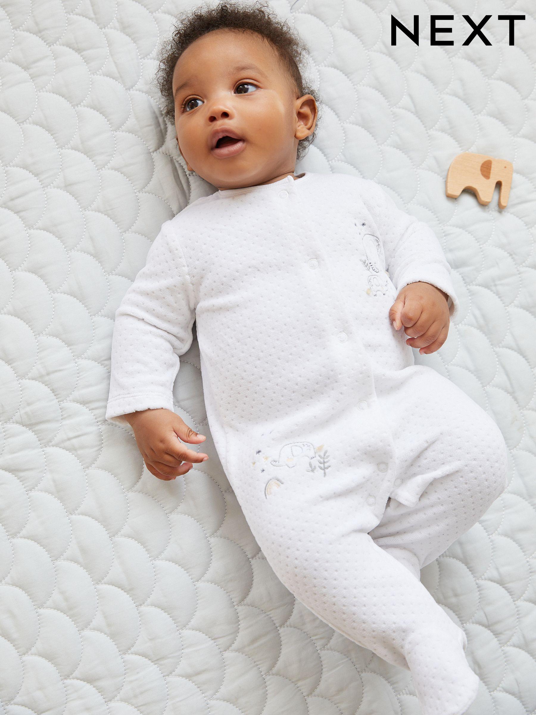 Velour baby sleepsuits sale