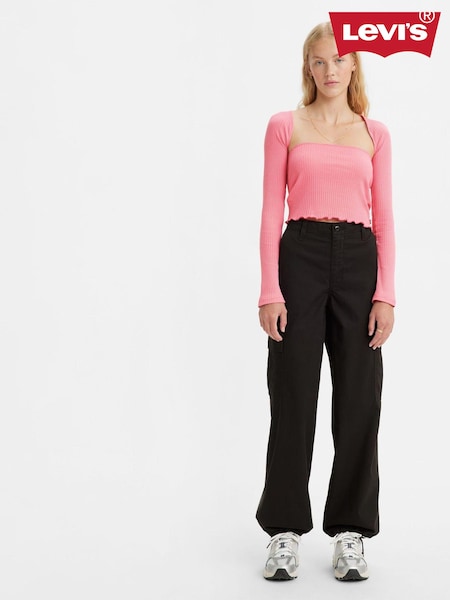 Negru - Levi's 94 Pantaloni largi Pantaloni tip cargo 100% Cotton Pantaloni (D68746) | 214 LEI