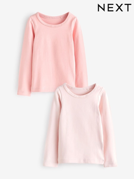 Pink Long Sleeved Vests 2 Pack (1.5-12yrs) (D68748) | €8 - €10