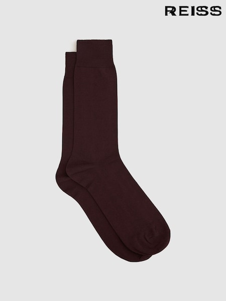 Reiss Bordeaux Mari Mercerised Cotton Blend Sock (D68920) | €15
