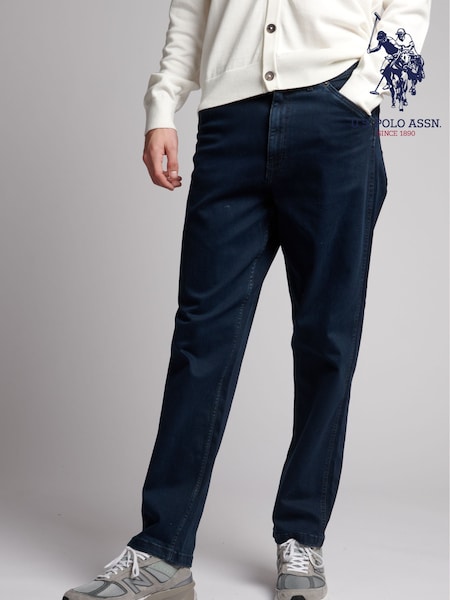 U.S. Polo Assn. Blue Mens 5 Pocket Denim Loose Jeans (D69082) | €79