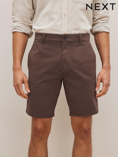 Brown Straight Stretch Chino Shorts (D69269) | €12.50