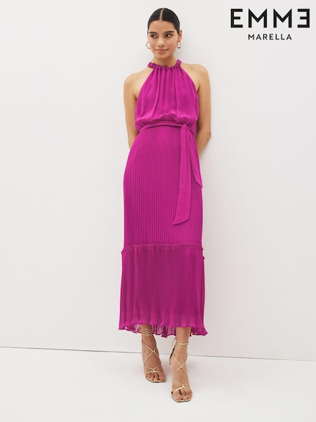 Emme Marella Pink Sleevless Draped Maxi Dress (D69422) | 153 €