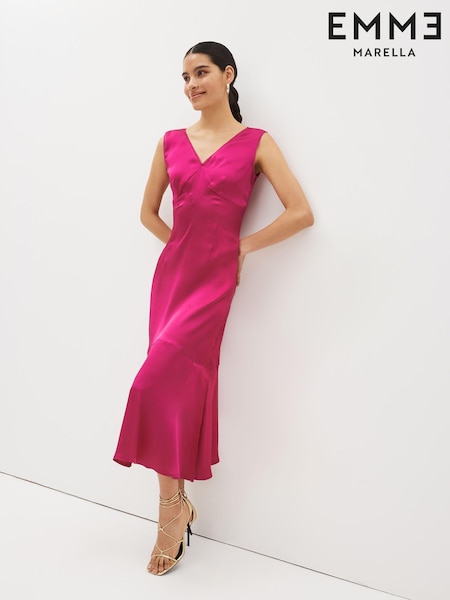 Emme Marella Pink	 V-Neck Maxi Dress (D69426) | €83