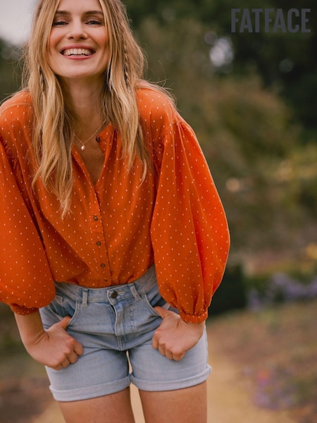 FatFace Brown Jacquard Jude Blouse (D69769) | €33