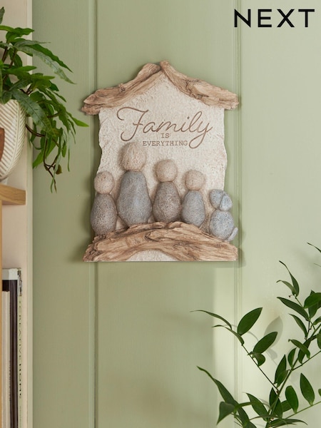 Grey Pebble Family Wall Art (D70126) | €17