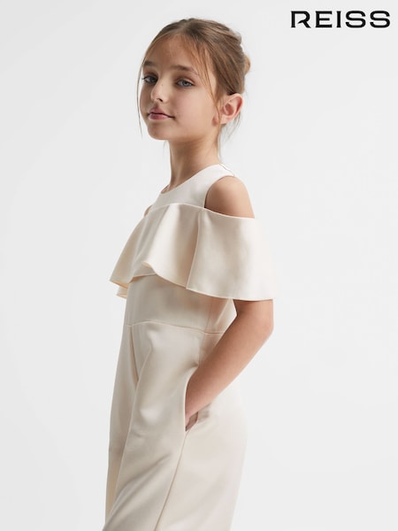 Reiss Ivory Henny Off-The-Shoulder Jumpsuit (D70155) | AED662