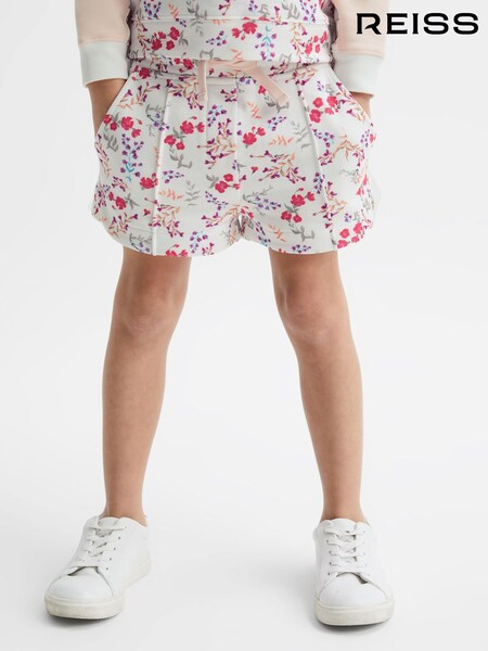 Reiss Pink Print Harper Relaxed Floral Printed Shorts (D70191) | €40