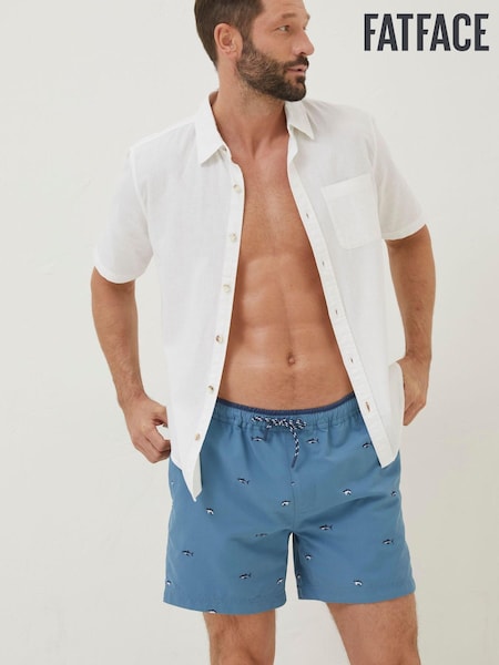 FatFace Blue Trevose Shark Swim Shorts (D70288) | €24