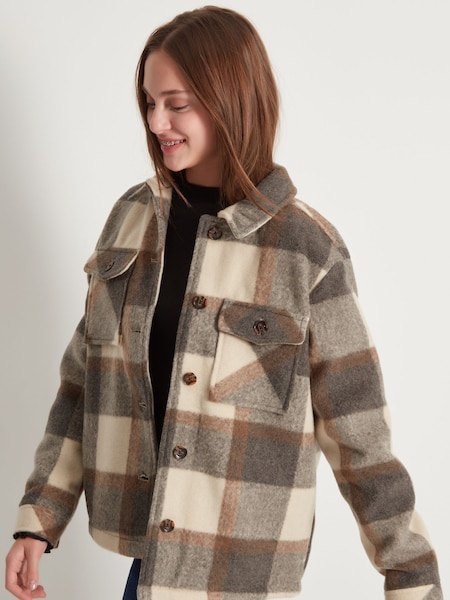 Kylie Teen Grey Check Shacket (D70345) | €31