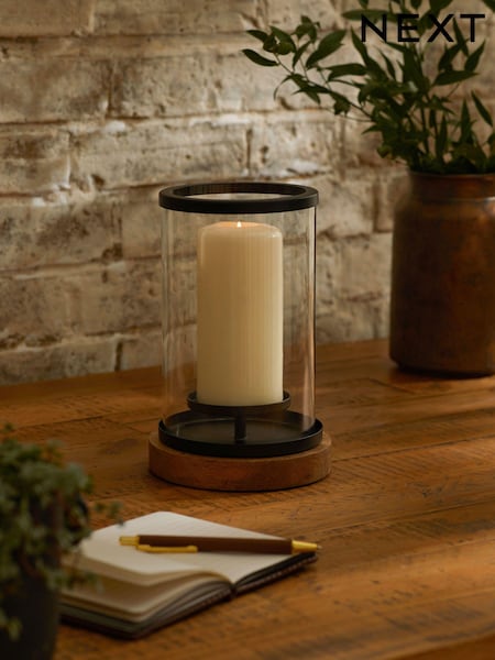 Black Bronx Hurricane Candle Holder (D70383) | €32