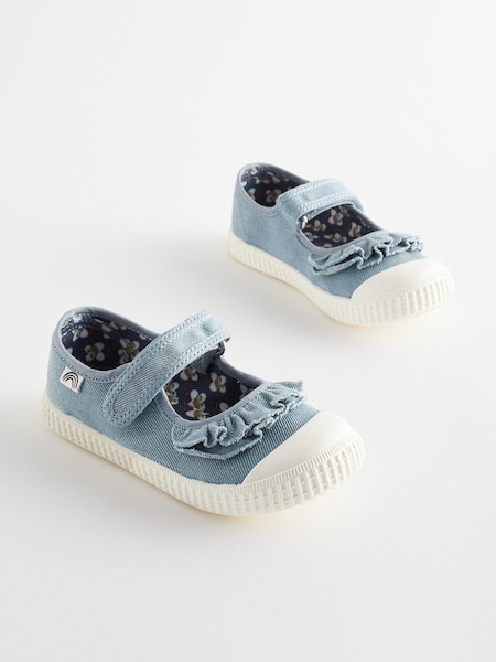 Blue Ruffle Mary Jane Shoes (D70404) | €9 - €11