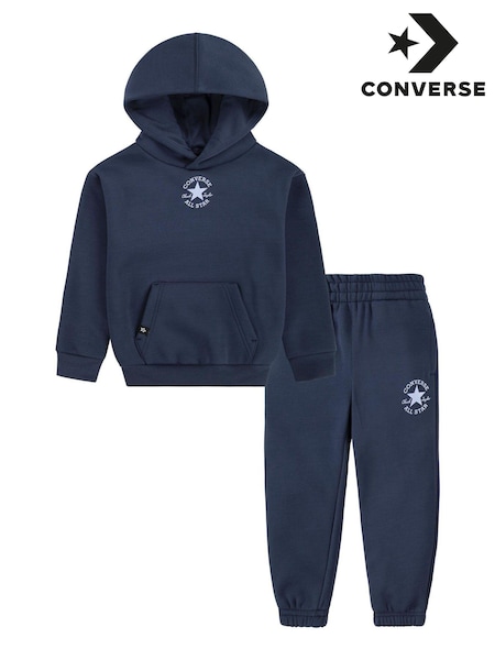 Bleumarin - Set cu hanorac și pantaloni de trening pentru copii mici Converse (D70616) | 146 LEI