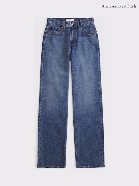 Azul - Abercrombie & Fitch Curvy 90s Relaxed Denim Jeans