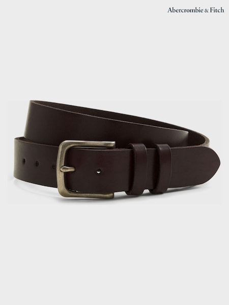 Brown - Regular Abercrombie & Fitch Leather Belt