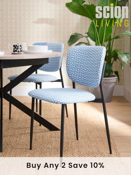 Scion Set of 2 Blue Niksen Dining Chairs (D71453) | €316