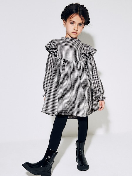 Black/White Ruffle Check Dress (3-16yrs) (D71517) | €9 - €12.50