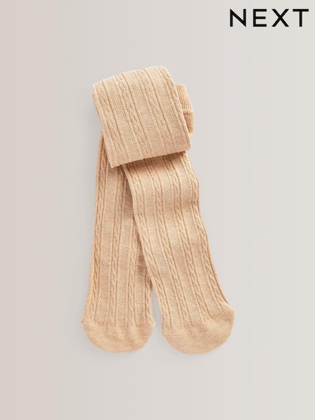 عسلي محايد - Cotton Rich Cable Tights (D71626) | ‏25 د.إ.‏ - ‏ 36‏ د.إ.