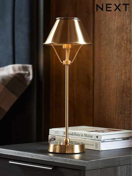 Brass Hector Rechargeable Large Wireless Table Lamp (D71748) | €63