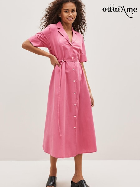 Ottod'Ame A-Line Maxi Shirt Dress (D71757) | €134