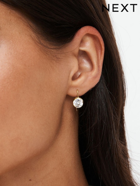 Guldpläterad - Sparkle Drop Earrings (D71988) | kr160