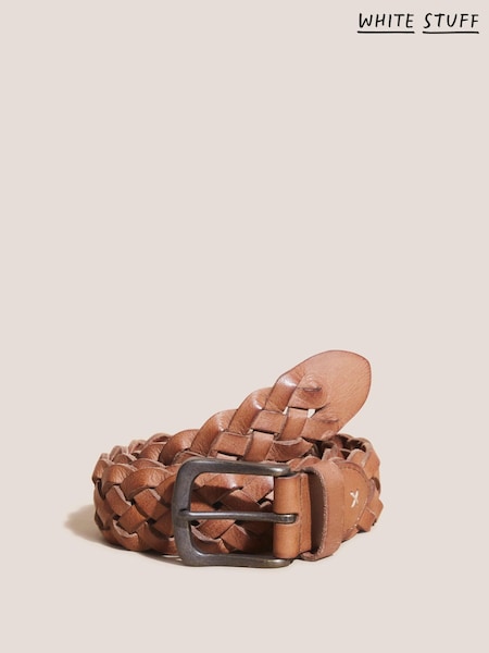 White Stuff Weave Leather Belt (D72052) | ‏166‏₪