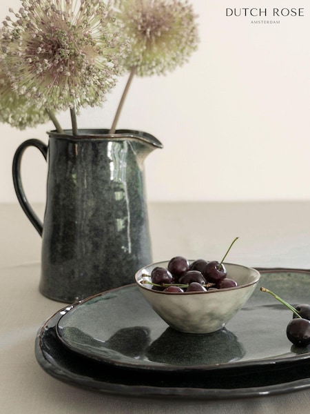 Dutch Rose Green Oval Dish 40x28cm (D72391) | €68