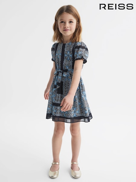 Reiss Alianna Floral Print Puff Sleeve Dress (D72432) | 95 €