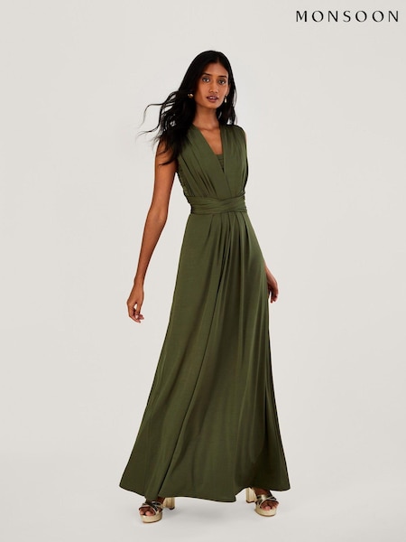 Monsoon Thea Twist Me Tie Maxi Dress (D72451) | €146