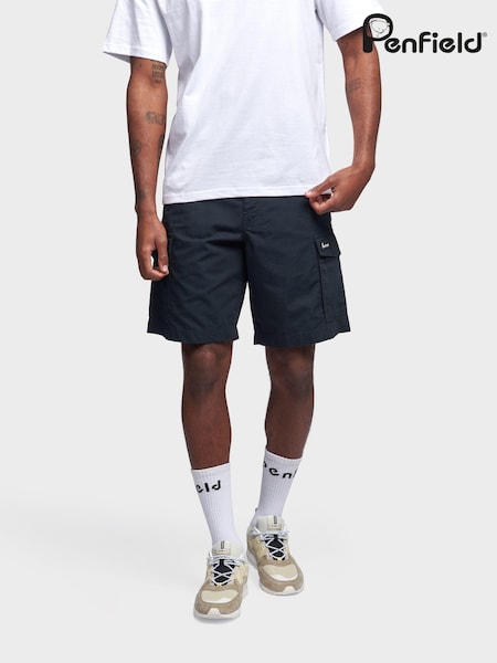 Penfield Black P Bear 100% Cotton Cargo Shorts (D72652) | €93