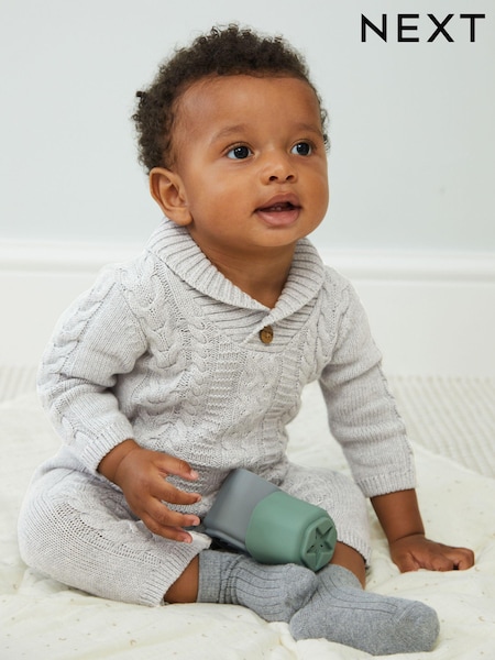 siva - Baby Cable Knitted Romper (0mths-2yrs) (D72909) | € 16 - € 18