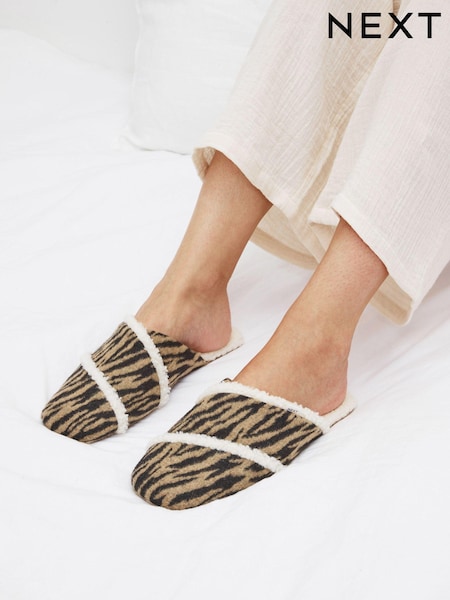 Animal Tan Crossover Mule Slippers (D72951) | €7