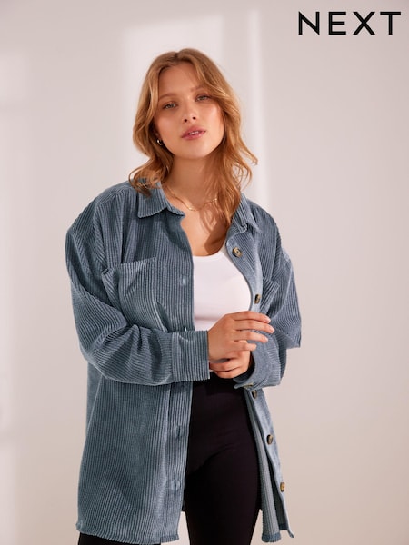 Blau - Leichte Cordjacke (D73503) | 30 €