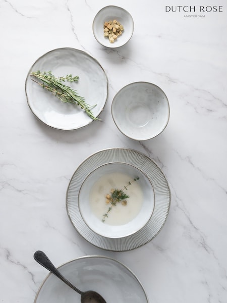 Dutch Rose Set of 4 Grey 14cm Bowls Gift Boxed (D73507) | €46
