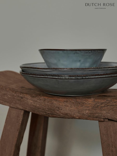 Dutch Rose Set of 4 Blue Pasta Bowls (D73513) | €76