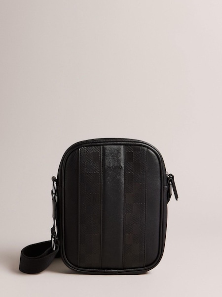 Ted Baker Black Waydon House Check PU Flight Bag (D73563) | €44.50