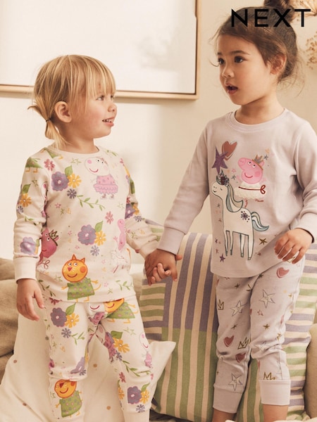 Peppa Pig/Flieder/Weiss - 2 Pack License Snuggle Pyjamas (9mths-8yrs) (D73942) | 35 € - 44 €