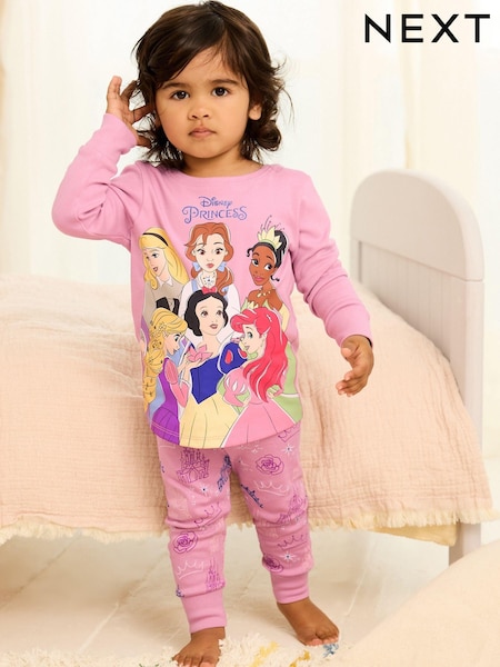 Purple 100% Cotton Disney Princesses Snuggle Pyjamas (9mths-8yrs) (D73971) | €14 - €18